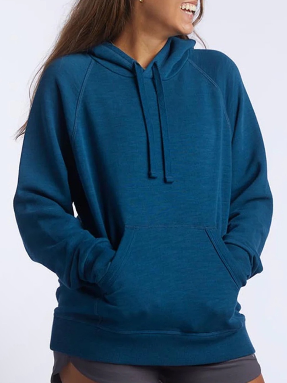 RICHER POORER Women's Teal Hooded Pullover Sweatshirt! S